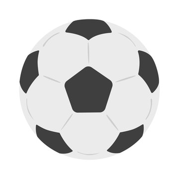 サッカーボールのイラスト。球技の一つ、サッカーで使うボール。
