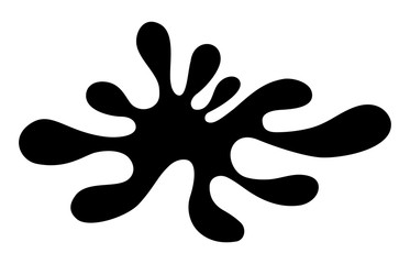 Black spot. Splash silhouette. Ink blot.
