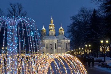  Catherine's Church in the Christmas lights