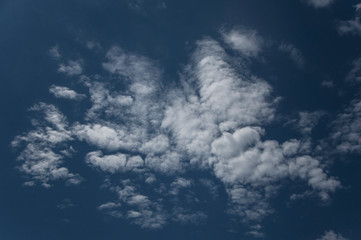 Naklejka na ściany i meble fluffy clouds on a sunny sky