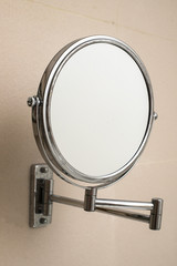 Round wall mirror for the bath
