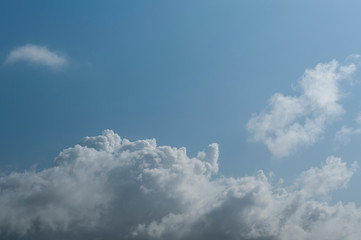 fluffy clouds on a sunny day