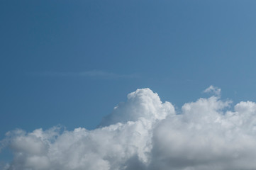 fluffy clouds on a sunny day