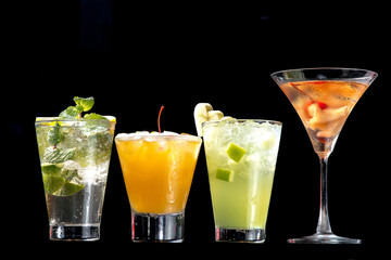 various cocktails