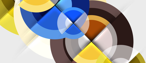 Fototapeta premium Geometric design abstract background - circles