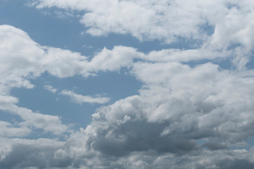 fluffy clouds on a sunny day