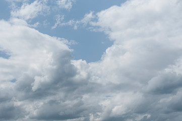 Fototapeta na wymiar fluffy clouds on a sunny day
