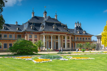 Dresden in Saxony- palace Pillnitz near the Elbe river