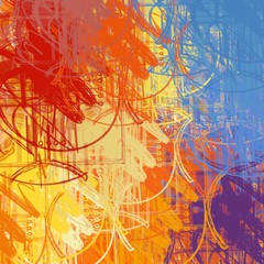 Canvas surface. Wide brush. Wall painting. Painterly mix. Modern art. Abstract. Backdrop material. Oil painting. 2d illustration. Color texture. Handmade background. 