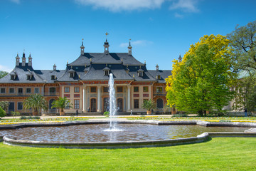 Dresden in Saxony- palace Pillnitz near the Elbe river