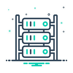 mix icon for server cloud