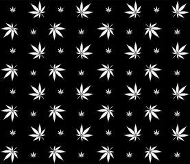 Seamless marijuana cannabis pattern vector image    illustration