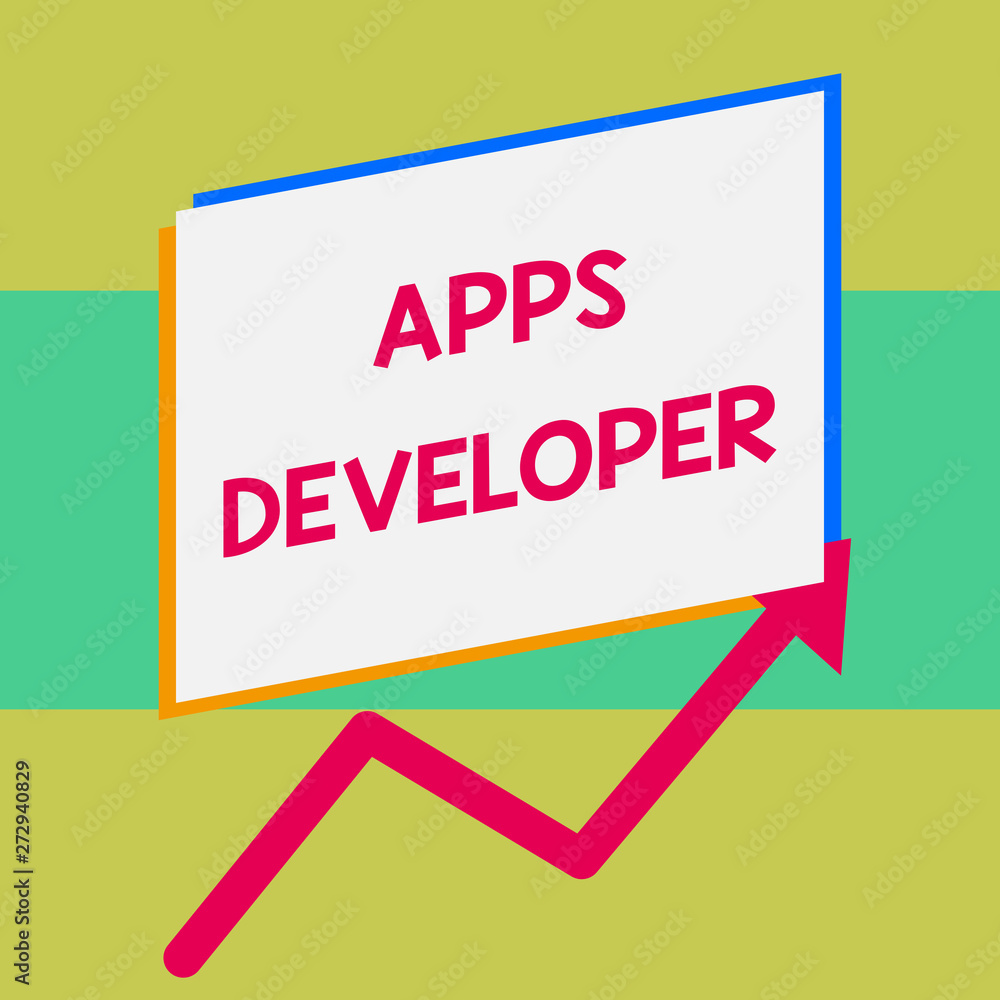 Poster handwriting text writing apps developer. conceptual photo graphic artist software programmer and ana