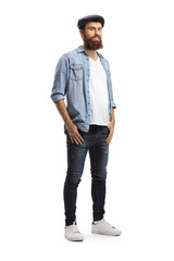 Hipster man wearing jeans