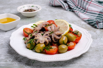 Salad with octopus