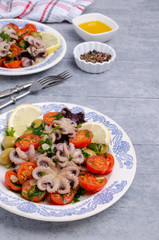 Salad with octopus