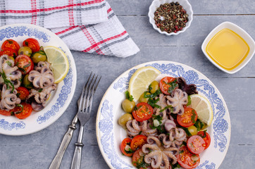 Salad with octopus