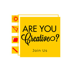 Are You Creative ? Join us for We're hiring Job Vacancy. Advertising poster or template design.