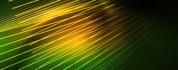 Obraz premium Vector neon light lines concept, abstract background
