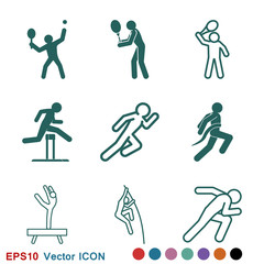 Athlete icon isolated on background vector illustration