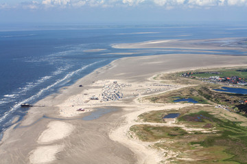 St. Peter-Ording, Luftbild vom Schleswig-Holsteinischen Nationalpark Wattenmeer