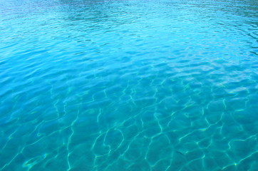 amazing crystal clear water of the Aegean sea