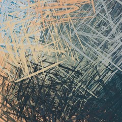 Artistic sketch backdrop material. Abstract geometric pattern. Chaos and random. Modern art drawing painting. 2d illustration. Digital texture wallpaper. 