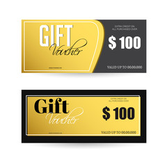 Gift Voucher or coupon set with discount offer.