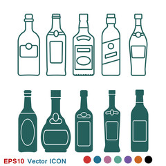 Bottle vector icon, for mobile and web design. Drink Bottle vector graphics