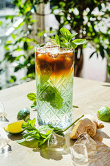 summer cocktails on the table