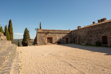 The medieval village of Hostalric in Girona