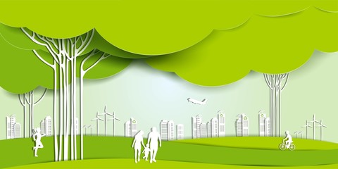 environmental and eco-friendly technologies, energy saving, ecological recycling.