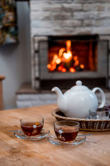 teapot and cup of tea