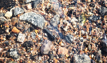 natural background of stones under water