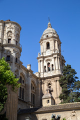 Fototapeta na wymiar Cathedral in Malaga, Spain