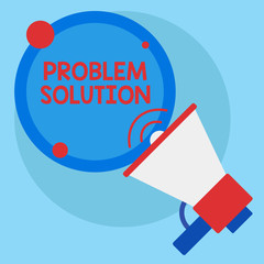 Writing note showing Problem Solution. Business concept for solving consists of using generic...