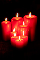 Red Christmas candles
