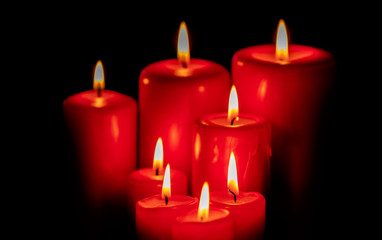 Red Christmas candles