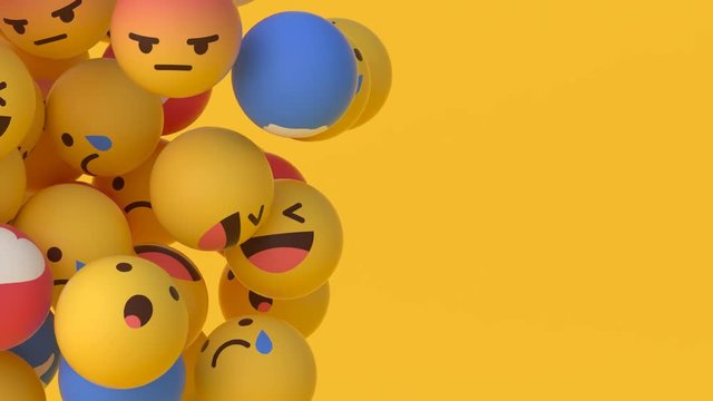 'Facebook' Emoji Balls - Floating #3 (Left)