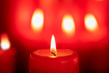 Red Christmas candles