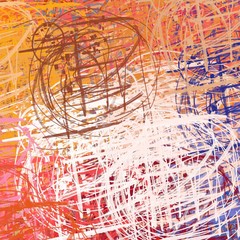 Artistic sketch backdrop material. Abstract geometric pattern. Chaos and random. Modern art drawing painting. 2d illustration. Digital texture wallpaper. 