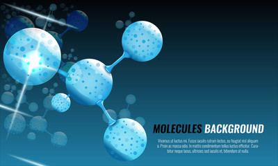 Fototapeta na wymiar Abstract molecules structure design for your background. Vector illustration