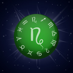 Fototapeta premium Capricorn zodiac sign.