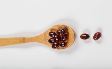 pills and multivitamins .Healthy supplements on white backgrund