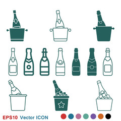 Champagne vector icon, celebration concept icon on background