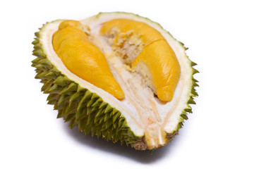 MUSANG KING Durian isolated against white background