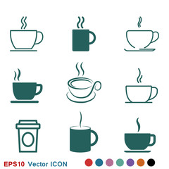 Coffee cup icon. Coffee drink vector symbol stock web illustration.