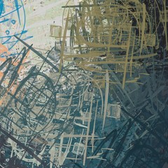 Artistic sketch backdrop material. Abstract geometric pattern. Chaos and random. Modern art drawing painting. 2d illustration. Digital texture wallpaper. 