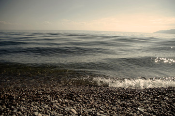 Sandy shore of Lake Baikal