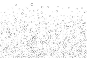 Fototapeta na wymiar Air bubbles, oxygen, champagne crystal clear, isolated on white background modern design. Vector illustration EPS 10.